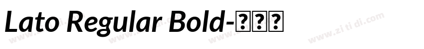 Lato Regular Bold字体转换